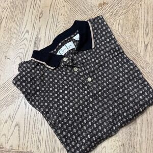 Cypress Links Golf Wear Men's Large‎ Geometric Pattern Short Sleeve Cotton Polo